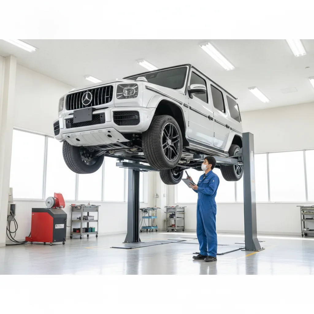 Subject: A pristine, silver Mercedes-Benz G-Wagen