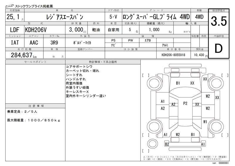 TOYOTA REGIUS VAN 2013 - 285000 km | Japanese Used Car Stock | Loginet